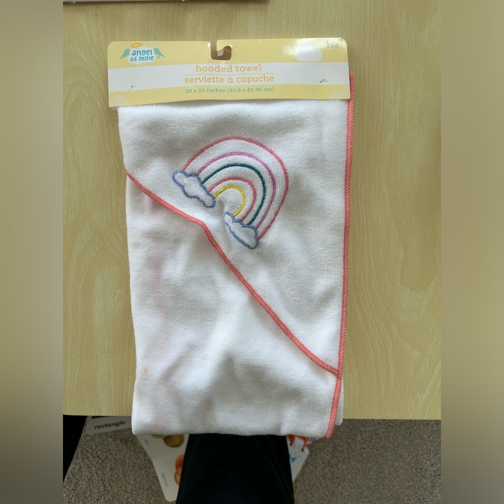 Angel of Mine Rainbow Hooded Towel NWT